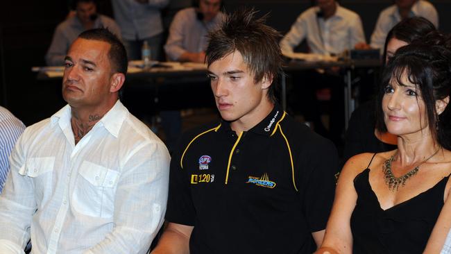 Dustin Martin at the draft before being snapped up by Richmond.