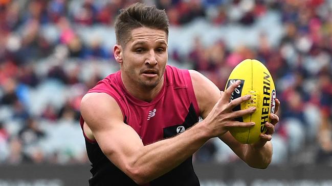 Fremantle will today finalise a draft for Melbourne forward Jesse Hogan. Photo: AAP