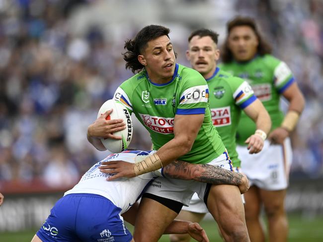 There were plenty of honours for Joe Tapine at the Raiders awards night. Picture: NRL Photos/Gregg Porteous