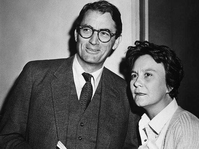 Actor Gregory Peck and novelist Harper Lee on the set of To Kill a Mockingbird. Picture: Bettmann/CORBIS