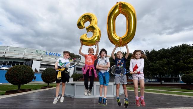 The Australian Open is in the midst of the biggest revamp in its 30 year history and Stirling, Avina, Angelo, Kuba and Nelly get into the spirit. Picture: Jay Town