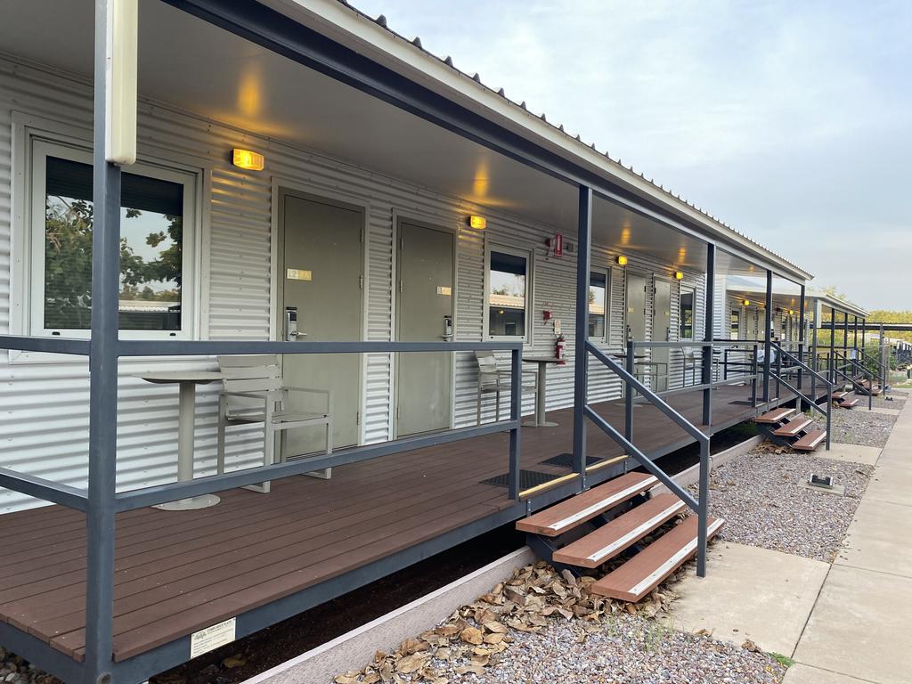The students who arrived from overseas on Monday will quarantine for 14 days at the Howard Springs quarantine facility near Darwin. Picture: News Corp Australia