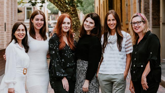 Women of The Rocks ahead of International Women's Day: Arlene Nolly, Kathryn Cowle, Tessa Boehm, Jess Speers, Rebecca Collinson-Smith and Aisling Kinchin.