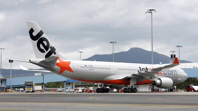 A Jetstar plane touches between Cairns and Japan before the pandemic. Photo: Brendan Radke.