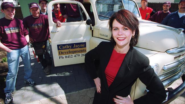 The-then Cathy Pearce, at the time owner of Cathy Jayne Developments company and wife of real estate agent Myles Pearce, in September 2000.