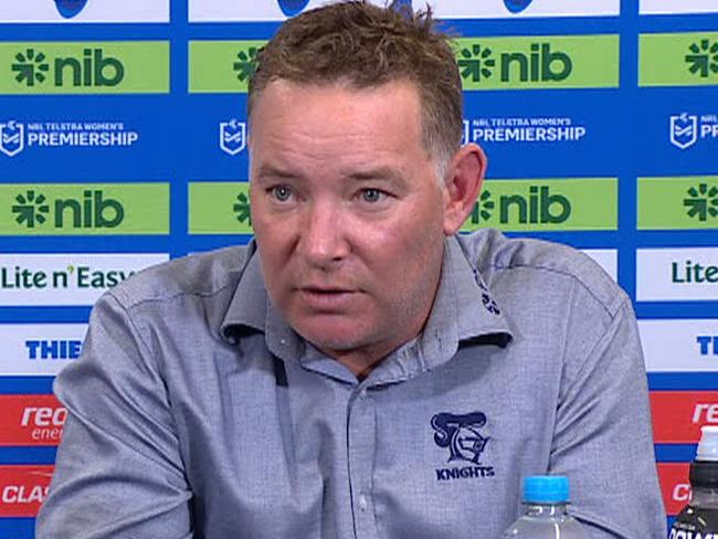 Knights coach Adam O’Brien has slammed the club’s supporters who booed his side at halftime against the Sea Eagles on Thursday night.