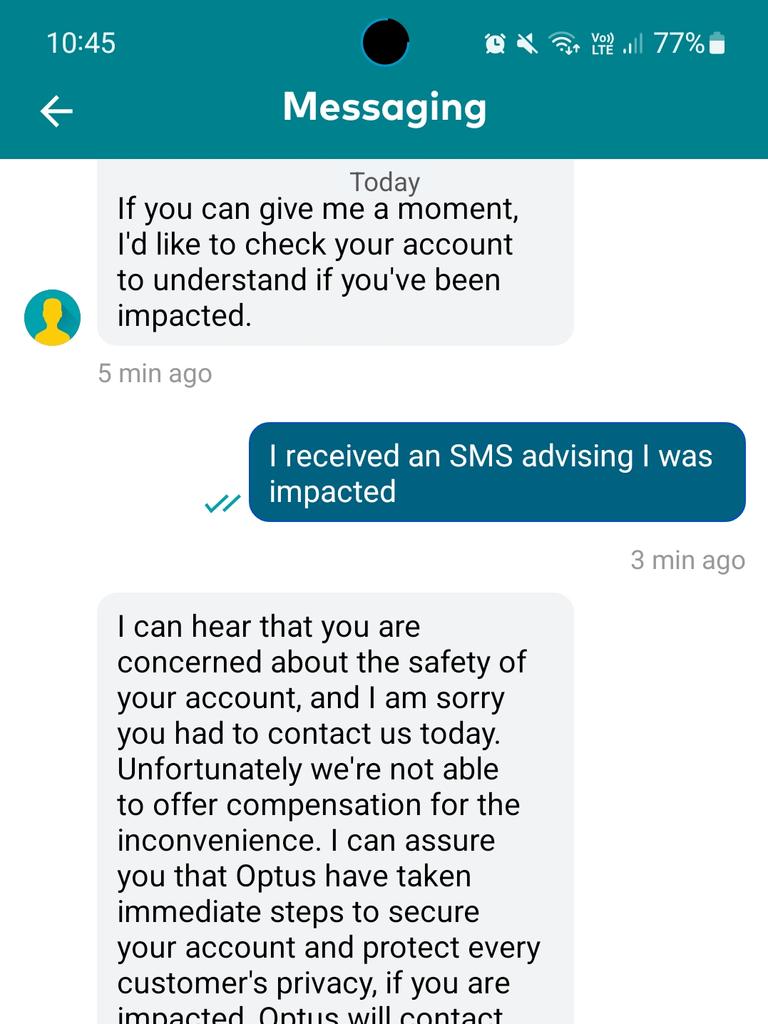 Optus refused to fund him $15 to monitor his credit.