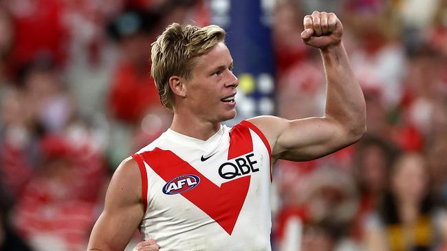 Isaac Heeney starred once again for the Swans. (Photo by Quinn Rooney/Getty Images)