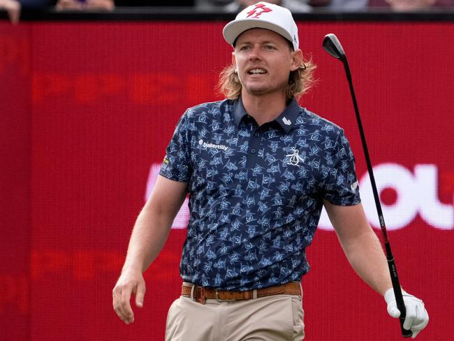 Cam Smith after his tee shot on the 12th hole. Something about his LIV career is a bit of a bummer. Picture: Asanka Ratnayake/Getty Images