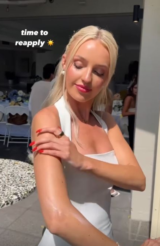 The popular ‘TWAG’, which stands for tennis wife and girlfriend, took her role as the sunscreen brand’s ambassador seriously. Picture: Supplied