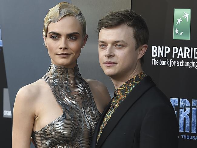 Cara Delevingne and Dane DeHaan at the LA Premiere of Valerian and the City of a Thousand Planets. Picture: Jordan Strauss/Invision/AP