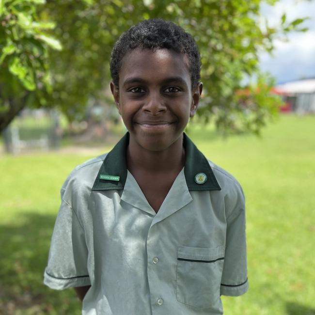 Sonny- Ray Wapau, school leader at St Francis Xavier's School. Photo: supplied