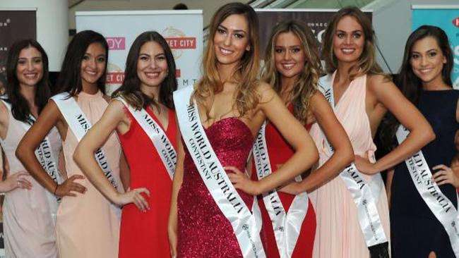 Miss World 2016:From left to right: Danielle Cognetta, Nem Logan, Nina Cuturic, Adriana Krpez, Izzi Ramsay, Grace Gowdie and Emily-Beth Naylor