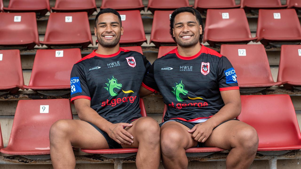 The Feagai twins are two of the Dragons’ brightest young stars. Picture: Supplied