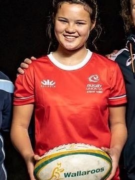 Young rugby union star Caitlin Purton hopes to play for Australia. Picture: Supplied