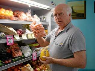 LIVING WELL: Naturopath Peter Lewis with some organic produce. Picture: Allan Reinikka ROK071113ahealth1