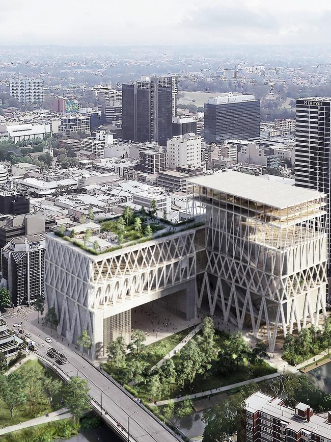 The design for Powerhouse Parramatta has been labelled a milk crate.