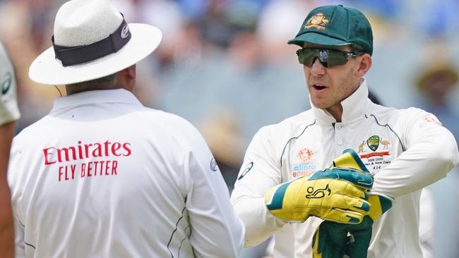 Australian captain Tim Paine was frustrated by a series of DRS decisions in the Boxing Day Test.