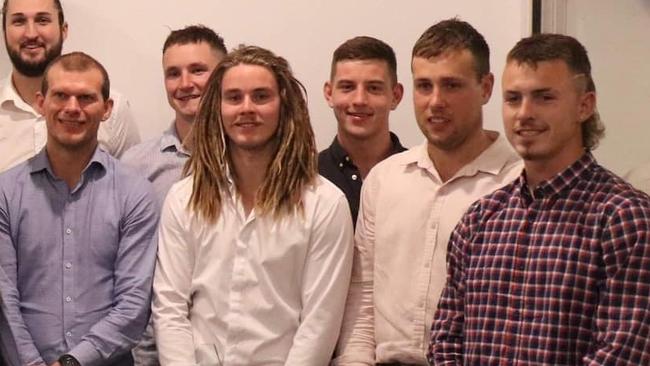 Chad Ruiz (second from right) was selected in this season's league team of the year. Picture: Adelaide Plains Football League