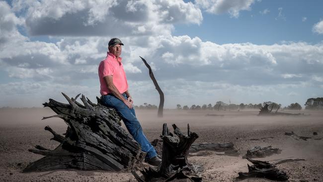 Dan Boland's paddocks have been reduced to dirt. Picture: Jake Nowakowski