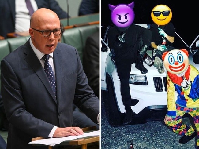 Peter Dutton vows to take on tech giants for enabling youth offenders through social media.