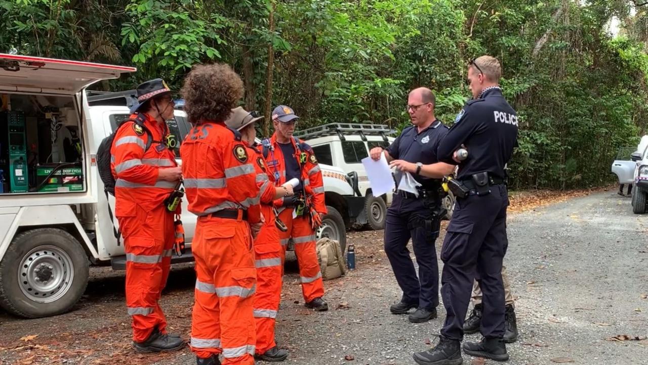 Police, SES, divers and a human remains detection dog have scoured remote bushland near Yarrabah for the remains of missing teen Markiah. Picture: Queensland Police Service