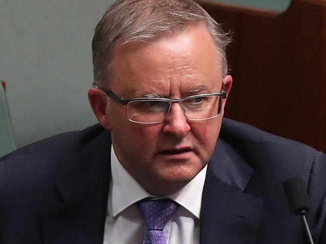 Wayne Swan and Anthony Albanese during Question Time in the House of Representatives Chamber at Parliament House in Canberra. Picture Kym Smith