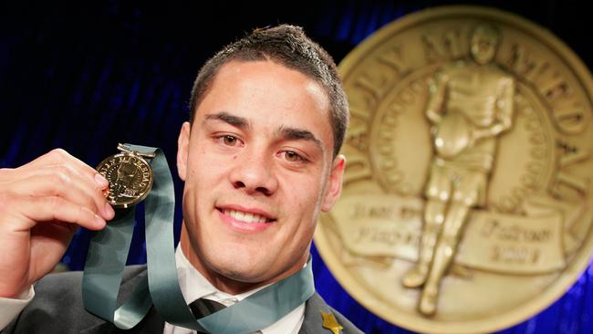 NRL player Jarryd Hayne of the Parramatta Eels poses for a photo after being awarded the Dally M Medal at the NRL Dally M Awards at the State Theatre in Sydney, Tuesday, Sept. 8, 2009. The 21-year-old finished ahead of North Queensland's Johnathan Thurston and St George Illawarra five-eighth Jamie Soward. (AAP Image/Sergio Dionisio) NO ARCHIVING