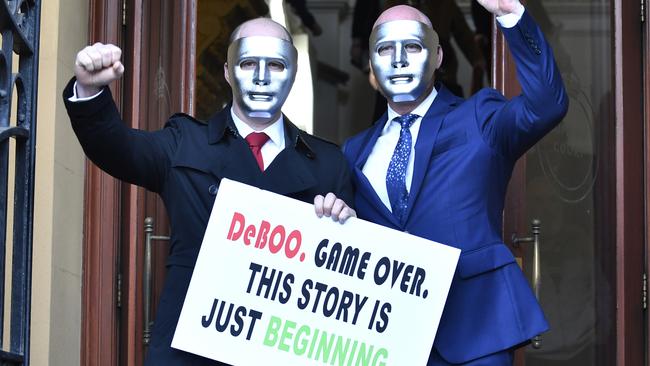 B, left, and his brother A, right, after Deboo’s appeal bid failed in July 2019. Picture: Sam Wundke