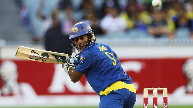 Jeevan Mendis batting for Sri Lanka against Australia at the MCG.