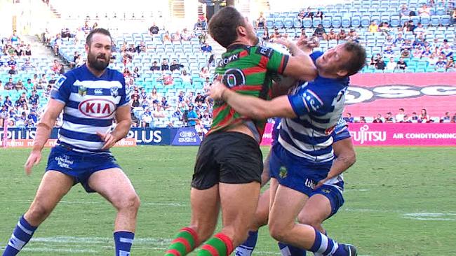 Sam Burgess was put on report for lifting his elbow.