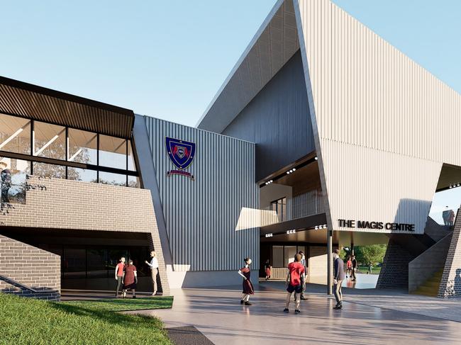 Concept images of a new sports centre for the senior school at SaintIgnatius' College. Images: supplied