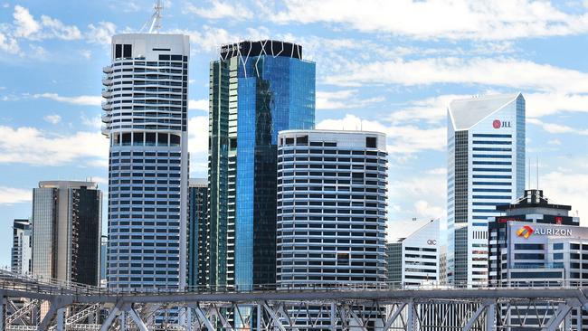 The Brisbane city skyline looking south west taken from New Farm on Wednesday, December 6, 2017. (AAP Image/Claudia Baxter)