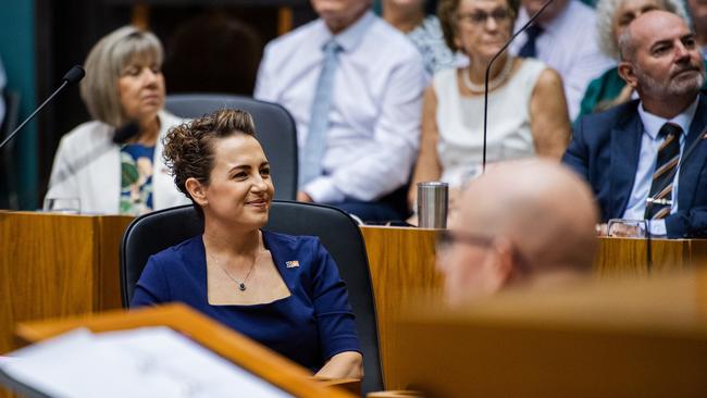 Chief Minister Lia Finocchiaro at the official Opening and First Meeting of the 15th Legislative Assembly of the Northern Territory.' Picture: Pema Tamang Pakhrin