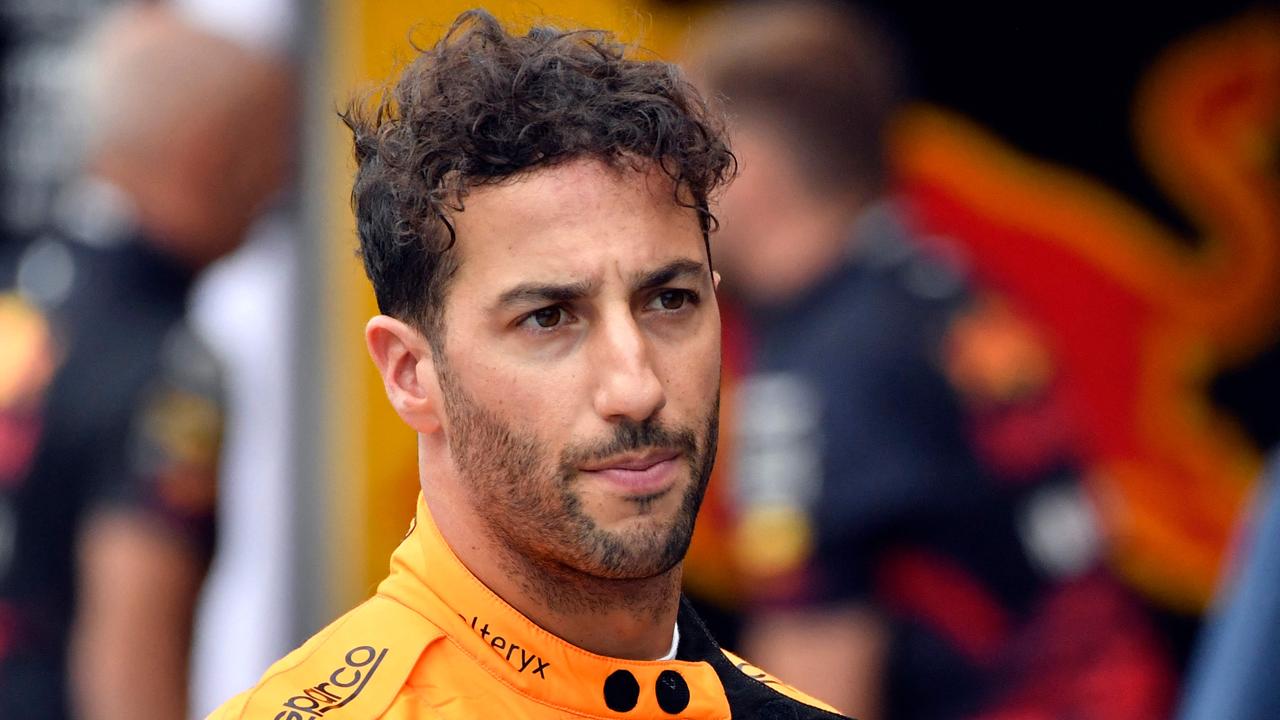 McLaren's Australian driver Daniel Ricciardo waits ahead of the qualifying session for the Belgian Formula One Grand Prix at Spa-Francorchamps racetrack in Spa, on August 27, 2022. (Photo by Geert Vanden Wijngaert / POOL / AFP)