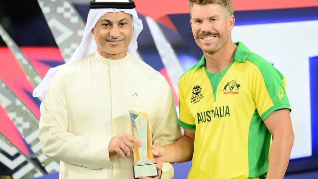 David Warner was named player of the tournament after a stunning return to form.