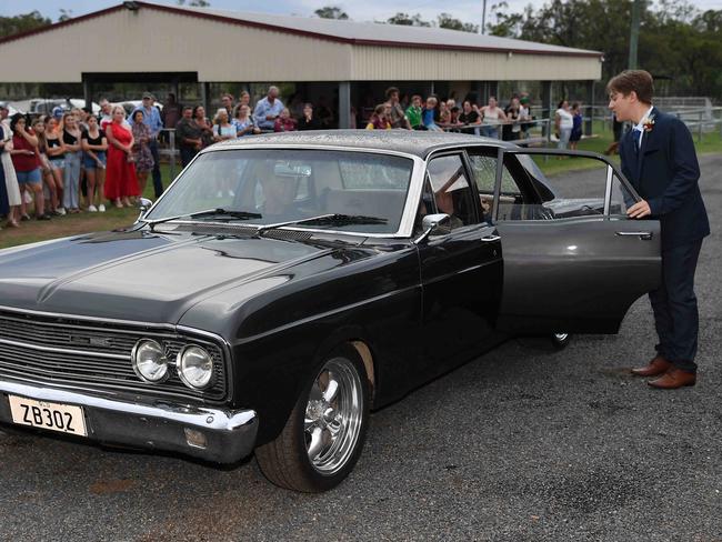Burnett State High school formal car photos. Picture: Patrick Woods.