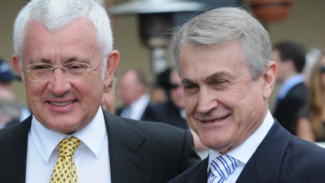 Ron Medich and racehorse owner Les Samba pictured together in 2010. Picture: Hart Steve