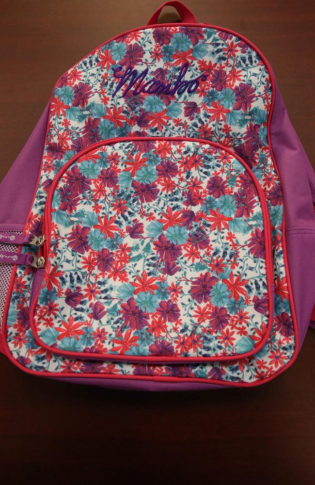 A backpack similar to the one used by Tiahleigh Palmer, 12.