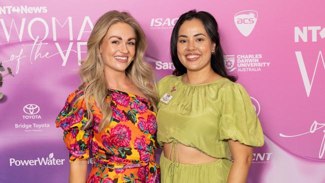 Angelina Gibson (right) and Madeline Brown at the 2025 NT News Woman of the Year Awards on May 9. Photo: Georgia Politis