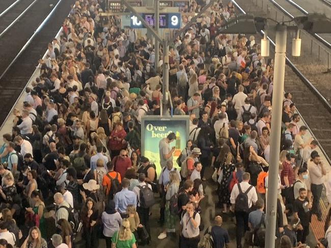 Hundreds of commuters have been stranded in the afternoon peak. Picture: Tim Michell