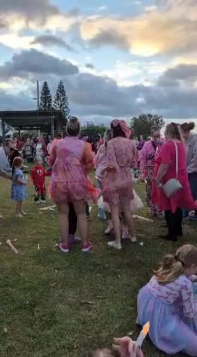 Dancing in Sophia Rose's memory at beachside vigil