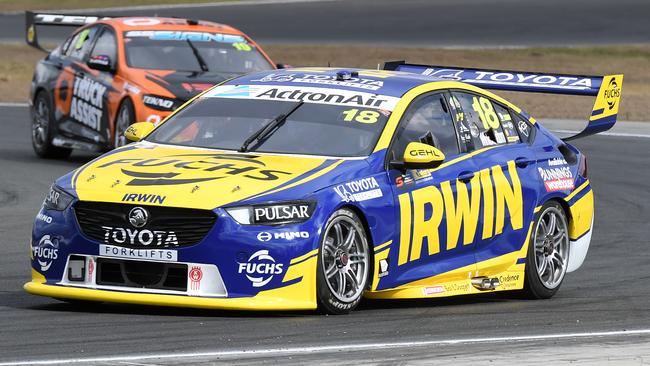 Mark Winterbottom during practice at the Ipswich SuperSprint at Queensland Raceway.