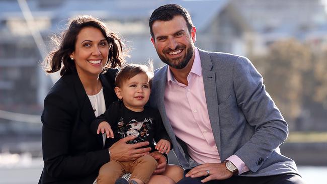 Karim and Tamara Raphaael with son Thomas. Picture: Sam Ruttyn