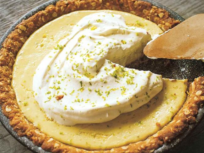 Use some ANZAC biscuits to create a cheesecake crust. Picture: Supplied