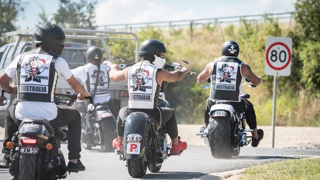 Outlaw bikie gangs are based on a pyramid system. Picture: Simon Dallinger