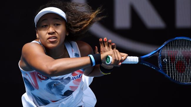 Naomi Osaka in action during her second round. Picture: AFP Photo