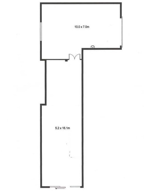 The existing floor plan for unit two of 42 Gordon St.