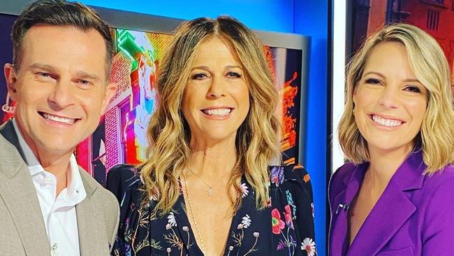 David Campbell from Nine's Today show posted a photo with Rita Wilson. Picture: Instagram