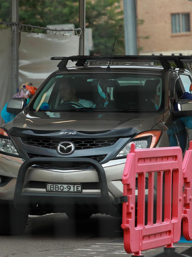 A man gets tested at Auburn Hospital. Picture: Justin Lloyd